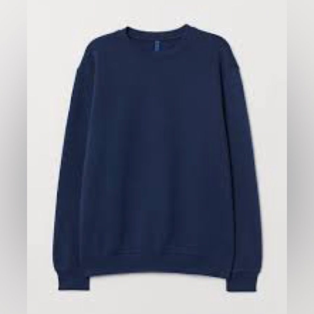 H&M Divided Navy Blue Crewneck Sweatshirt